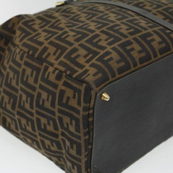 FENDI Zucca Canvas Hand Bag Brown Black - Picture 15 of 15